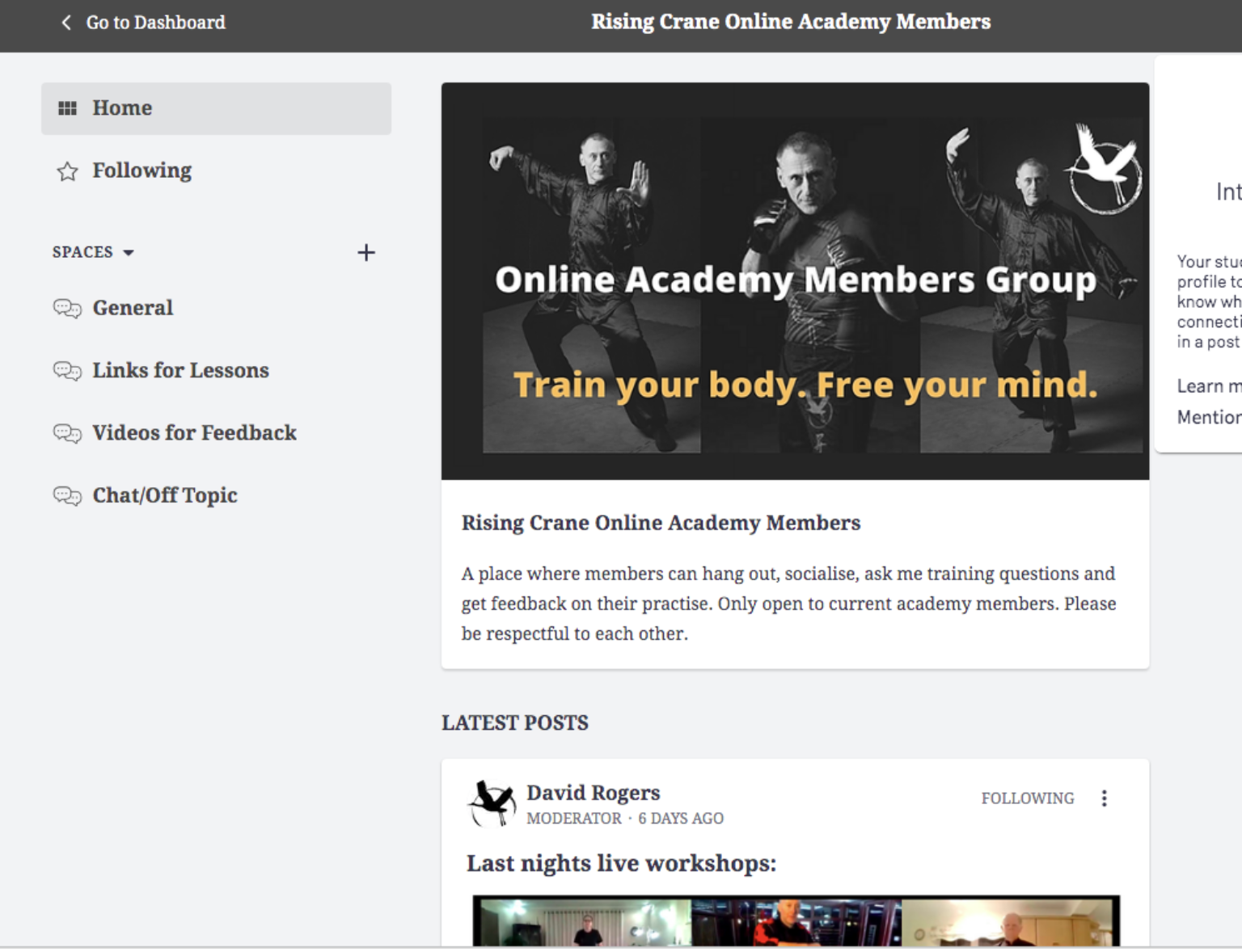 Community page