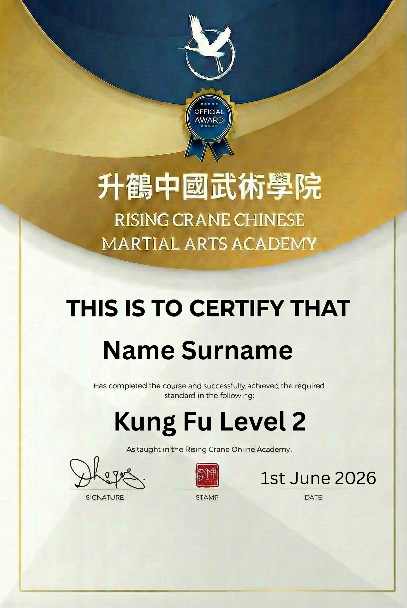Testing and certificates